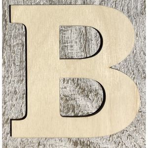 ¼” Plywood Letter – 8” Tall – Font01 - B